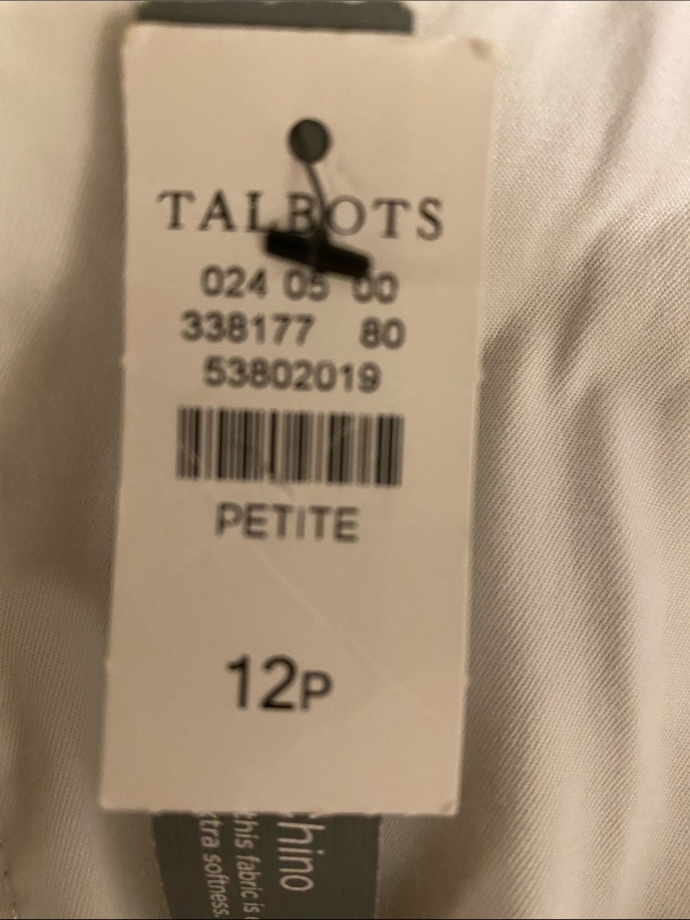 💐Talbots Relaxed Chino Pants • 12 Petite • White • NWT - Picture 8 of 8